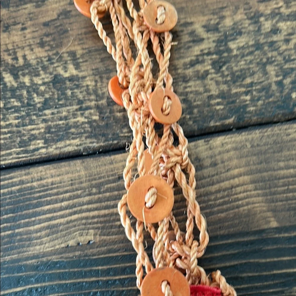 Orange Bohemian Shoulder Bag with Intricate Design